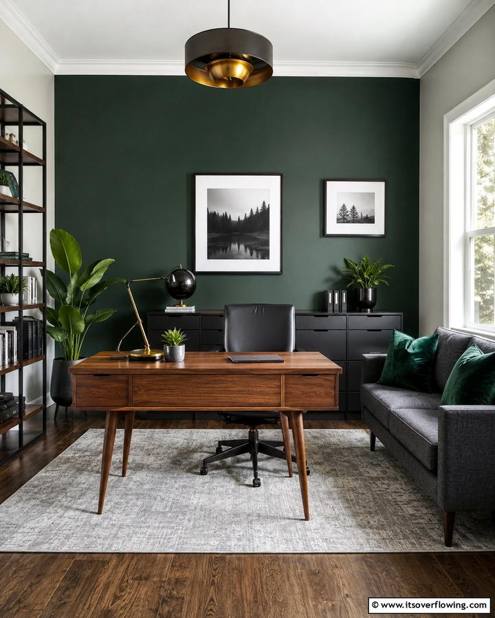 Statement ArtworkExact - 30 Moody Dark Home Office Designs for a Productive Workspace
