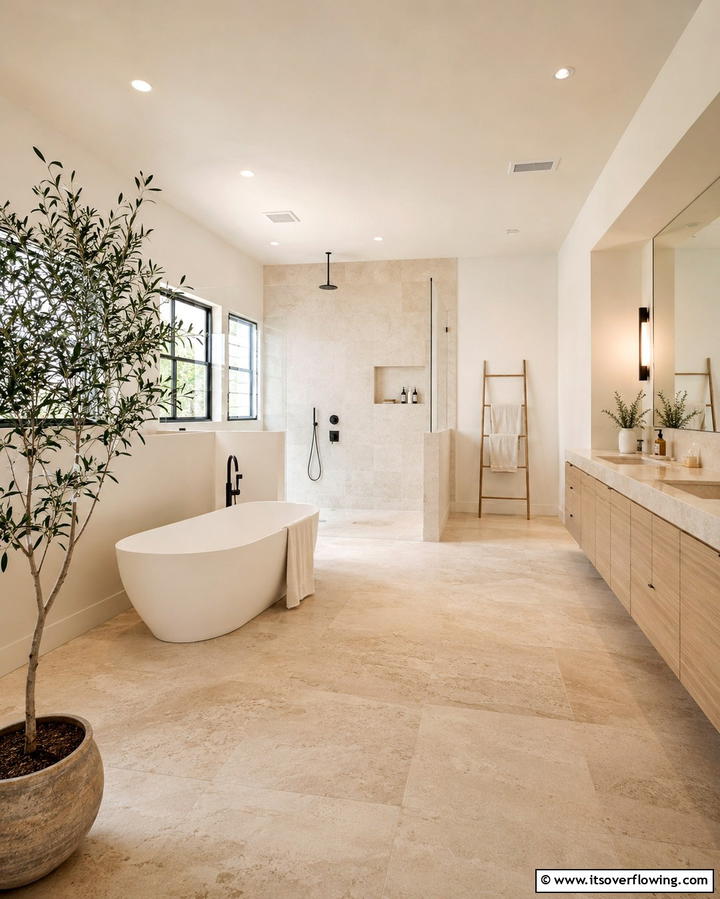 Statement Bathtub Surround - 25 Large Bathroom Ideas for a Luxurious Retreat