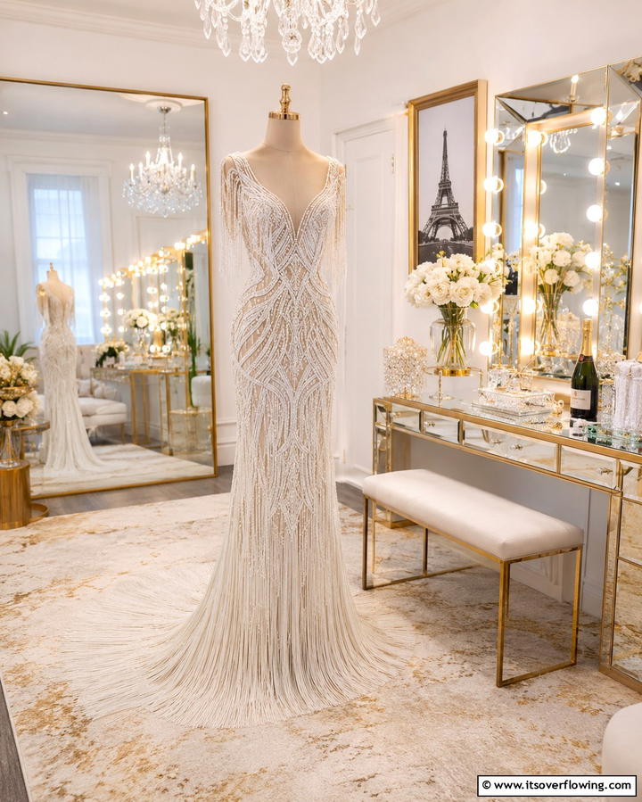Statement Bridal Gowns - 25 Art Deco Wedding Ideas for Glamorous Celebrations