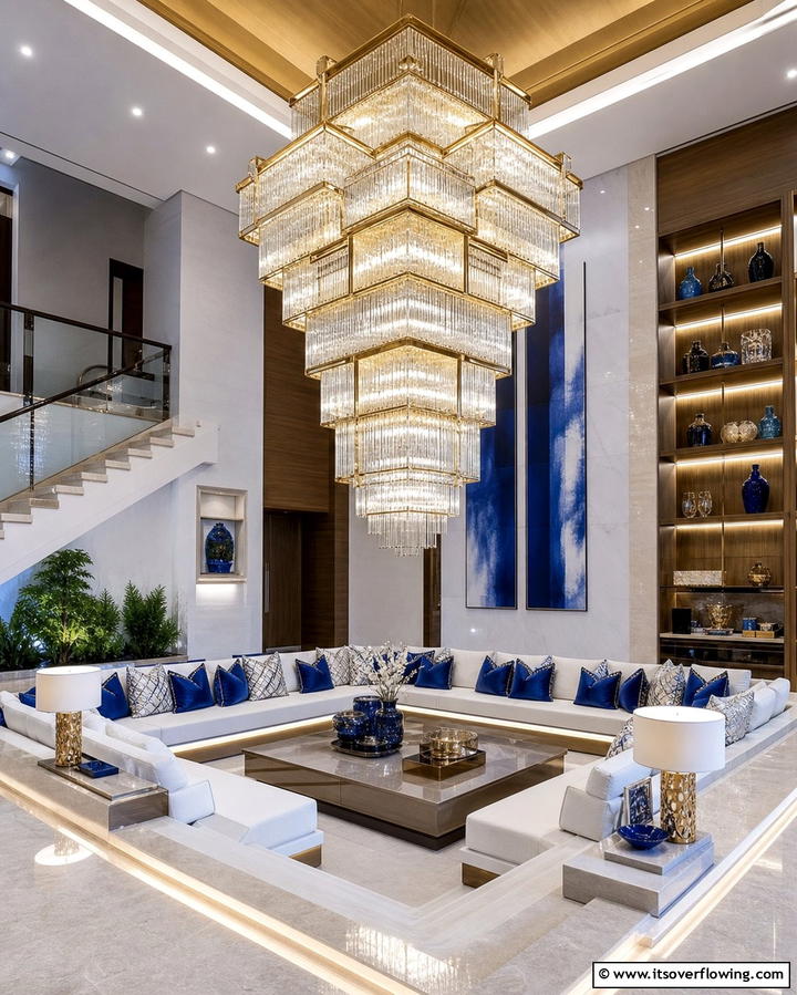 Statement ChandelierOne - 25 Formal Living Room Ideas for Elegant Gatherings