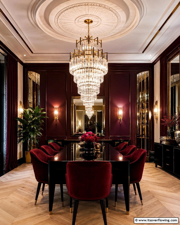 Statement Chandeliers - 25 Art Deco Dining Room Ideas for a Glamorous Space