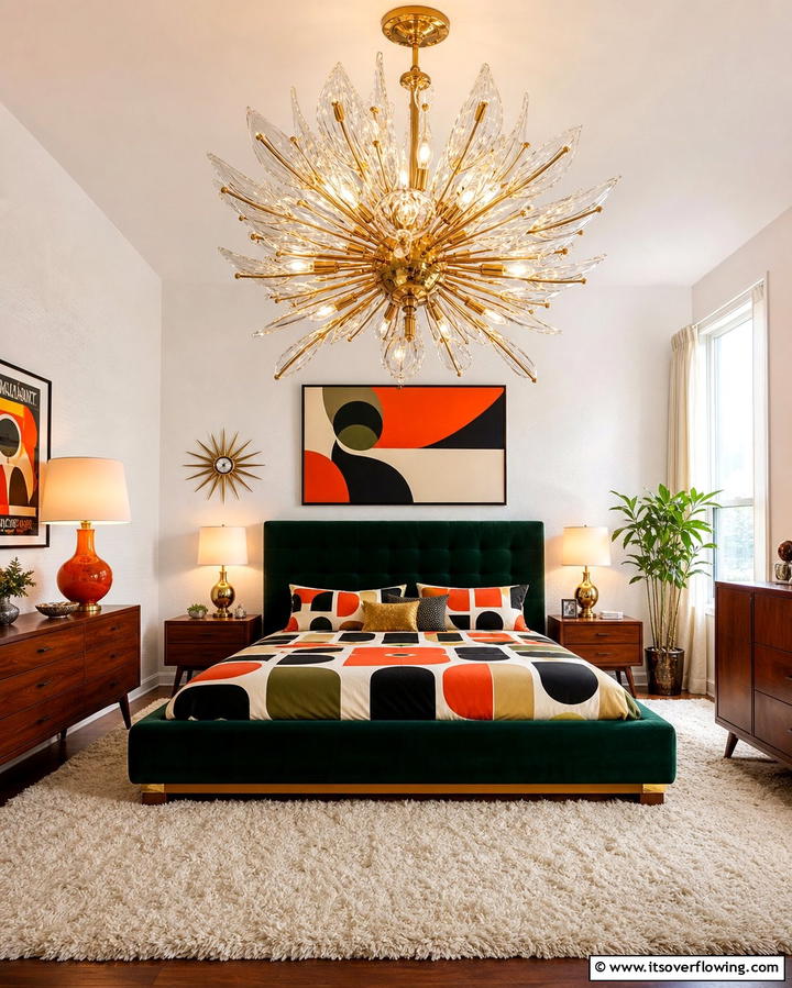 Statement Chandeliers - 25 60s Bedroom Ideas for a Retro-Inspired Space
