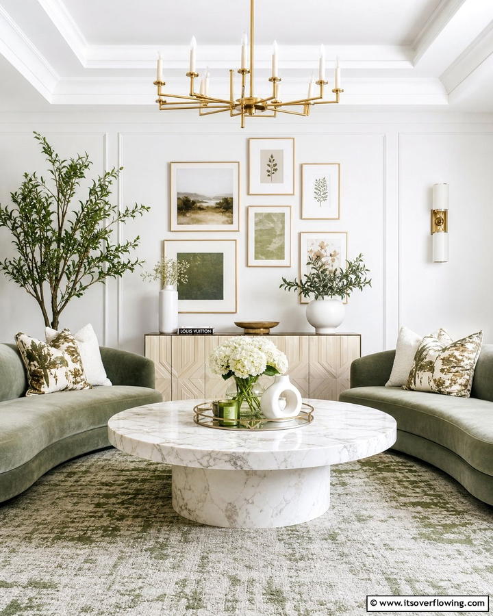 Statement Coffee Table - 20 Parlor Room Ideas to Revitalize Your Living Space