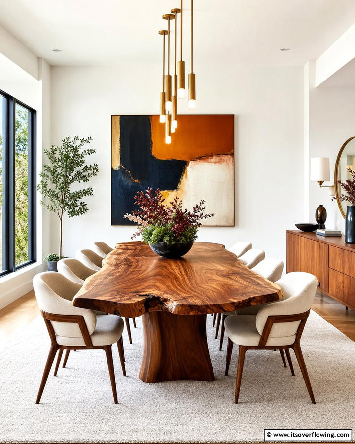 Statement Dining Table - 30 Mid-Century Modern Dining Rooms with Timeless Design