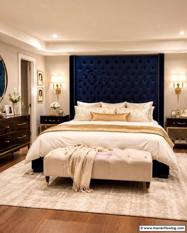 Statement Headboards for a Luxe Look - 25 Basement Bedroom Ideas for Cozy and Functional Spaces