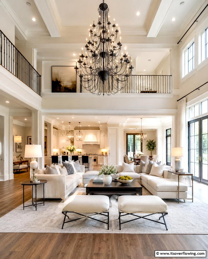 Statement Light Fixtures - 25 Magnolia Living Room Ideas for Timeless Elegance