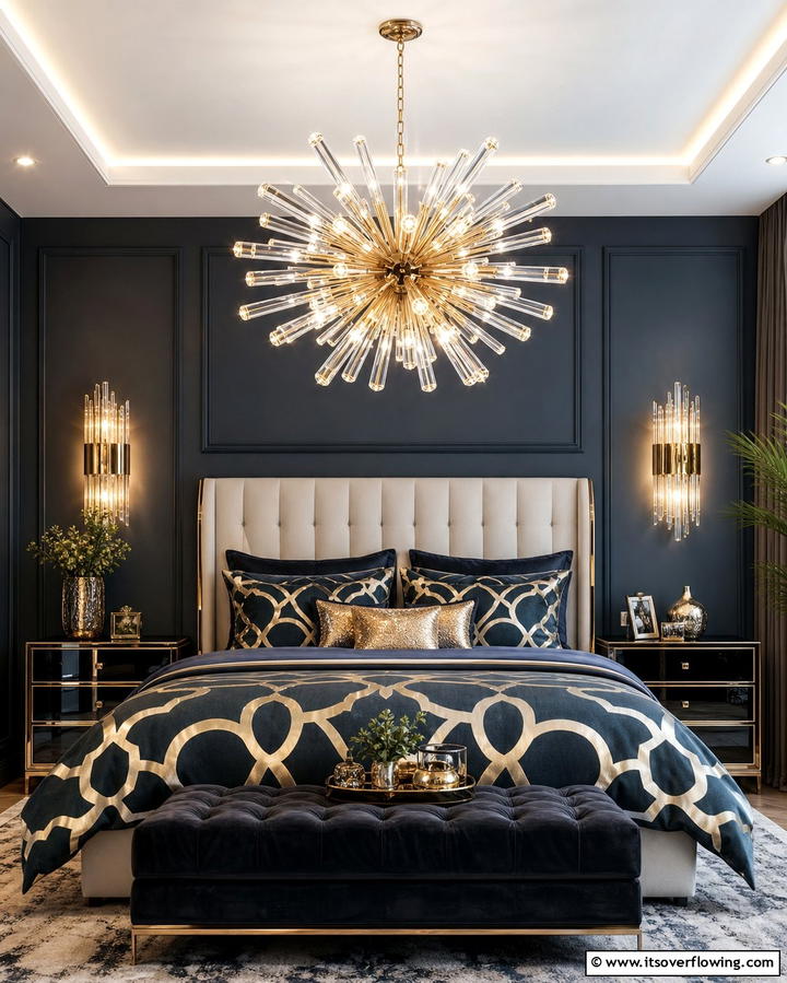 Statement Lighting Design - 25 Bedroom Layout Ideas for Optimal Space Use