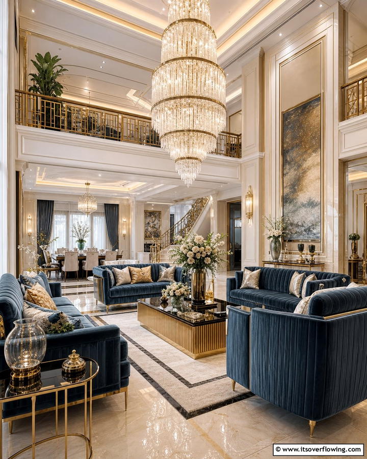 Statement Lighting Fixtures - 25 Large Living Room Ideas for Spacious Comfort