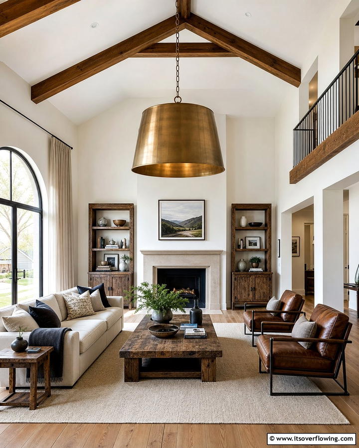 Statement Lighting Fixtures - 25 Ralph Lauren Living Room Ideas for Classic Elegance
