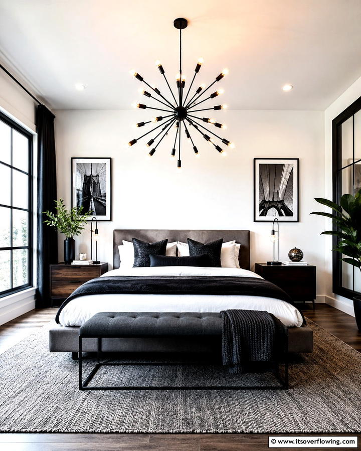 Statement Lighting Fixtures - 25 Trendy Hipster Bedroom Ideas for a Unique Personal Space