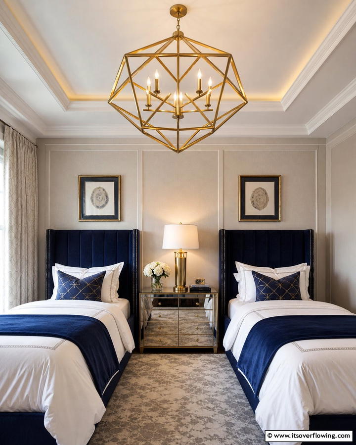 Statement Lighting Fixtures - 25 Twin Bedroom Ideas for Shared Spaces