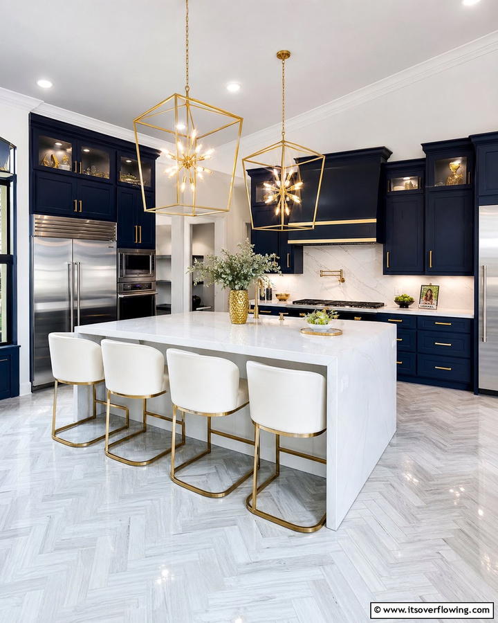 Statement Lighting Fixtures - 21 Modern Kitchen Ideas for Sleek, Functional Spaces