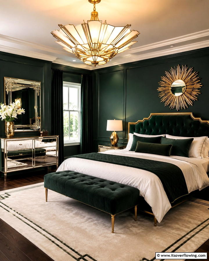 Statement Lighting FixturesExact - 25 Art Deco Bedroom Ideas for a Timeless Look