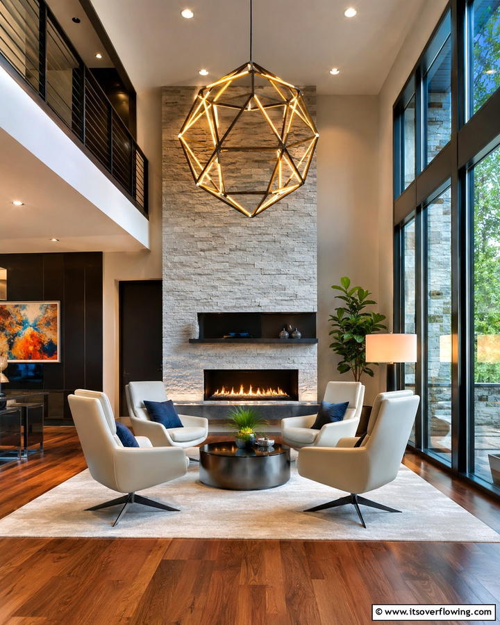 Statement Lighting FixturesOne - 25 Mens Living Room Ideas for a Masculine Look