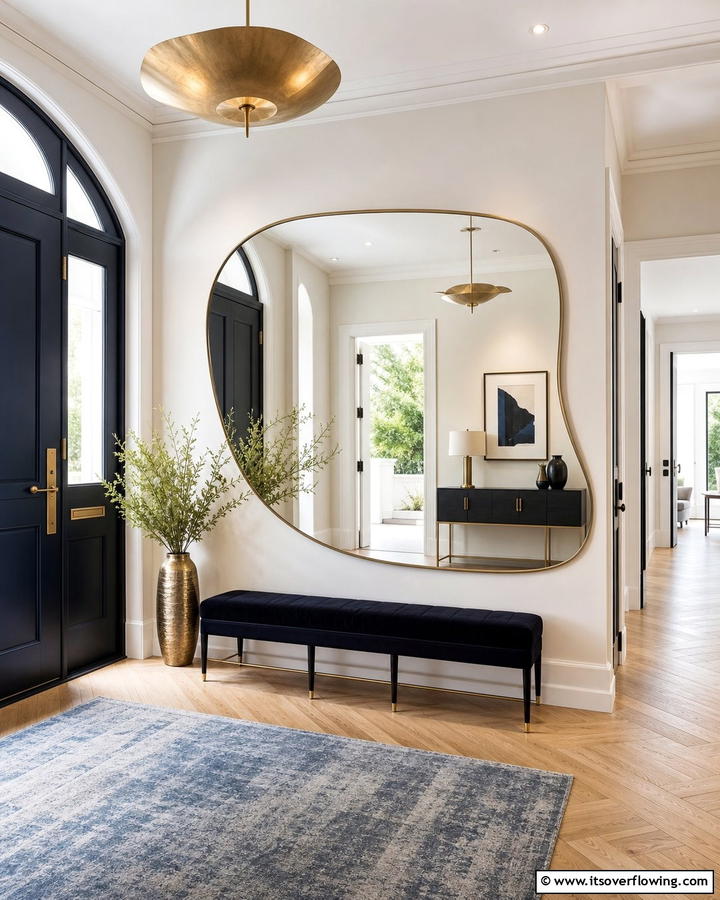 Statement Mirrors - 30 Modern Entryway Ideas- First Impressions with Style