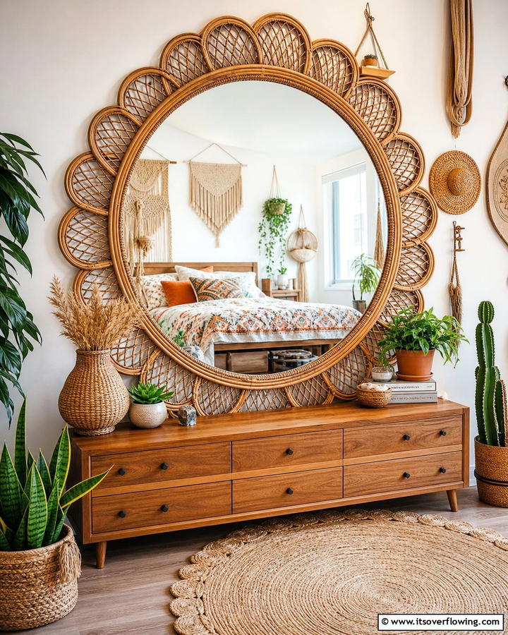 Statement Mirrors - 20 Girls Boho Bedroom Ideas for a Chic and Relaxing Space