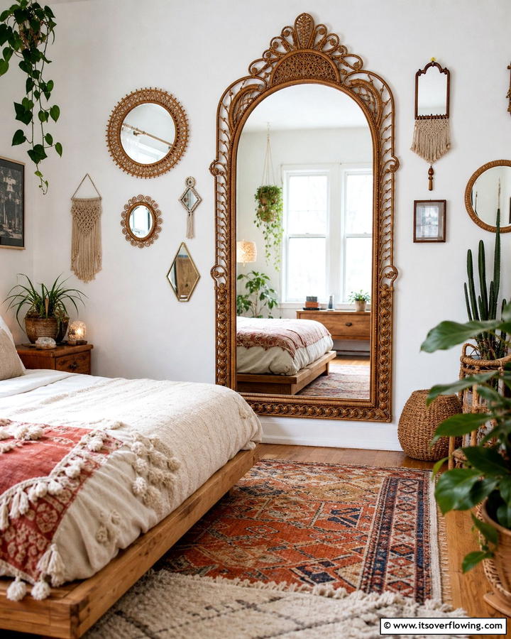 Statement Mirrors - 20 Unique Indie Room Ideas for a Boho Vibe