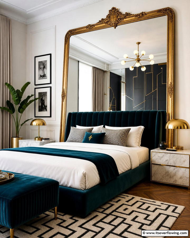 Statement Oversized Mirror for Drama - 20 Bedroom Mirror Ideas to Reflect Your Style