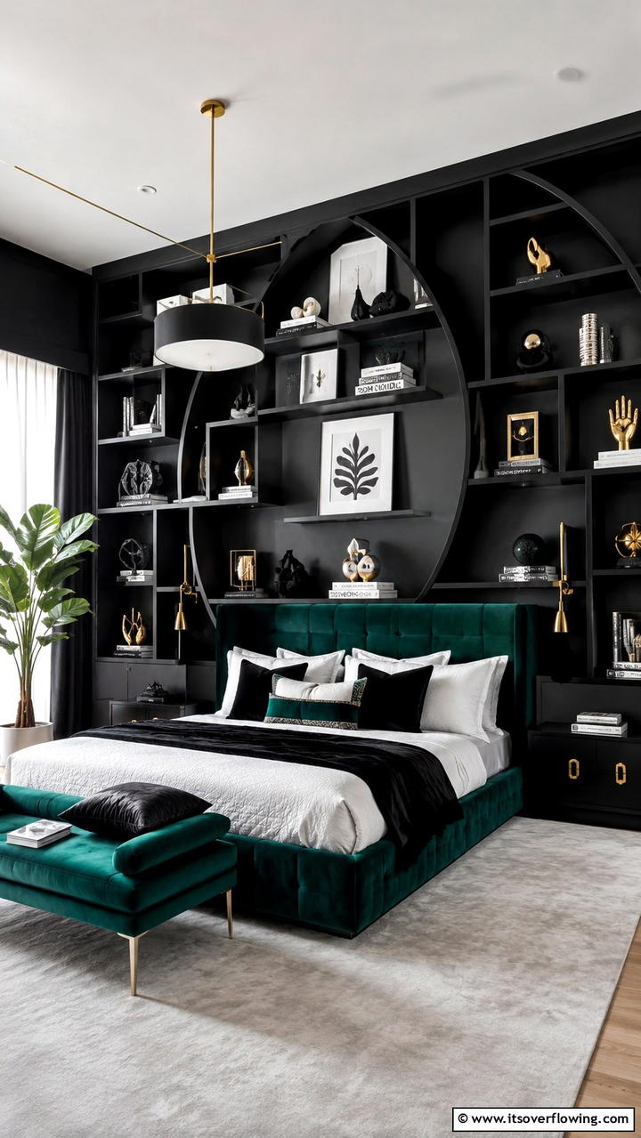 Statement Piece Showcase - 30 Bedroom Shelving Ideas for Storage and Display