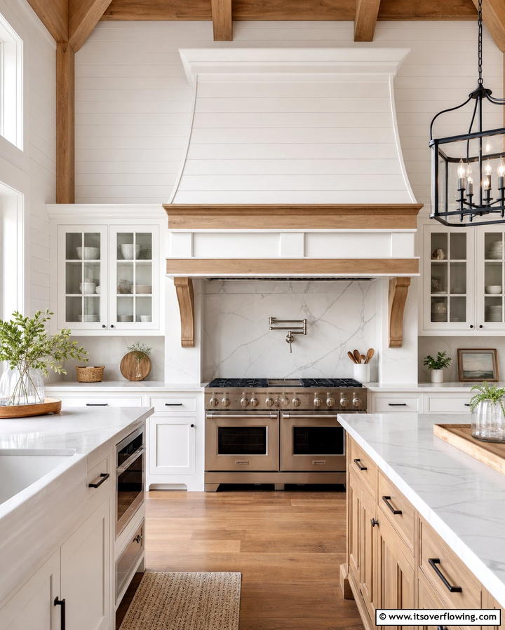 Statement Range Hood - 25 Barndominium Kitchen Ideas for a Rustic and Modern Space