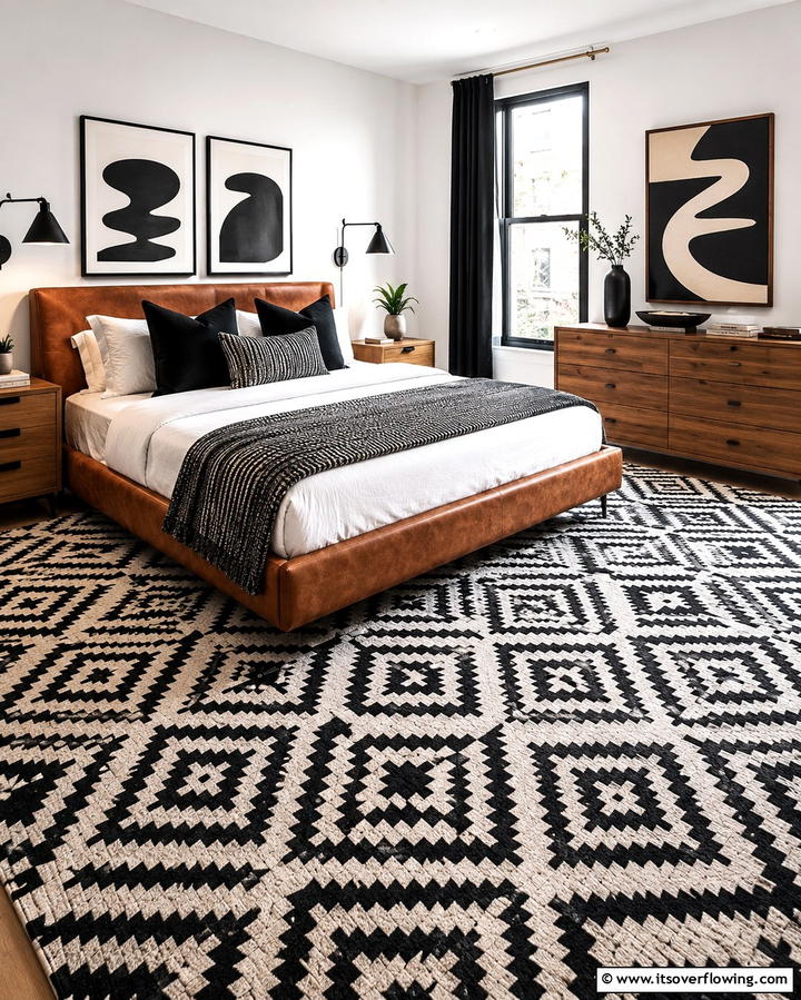 Statement Rugs - 25 Luxury Modern Bedroom Ideas for Ultimate Comfort