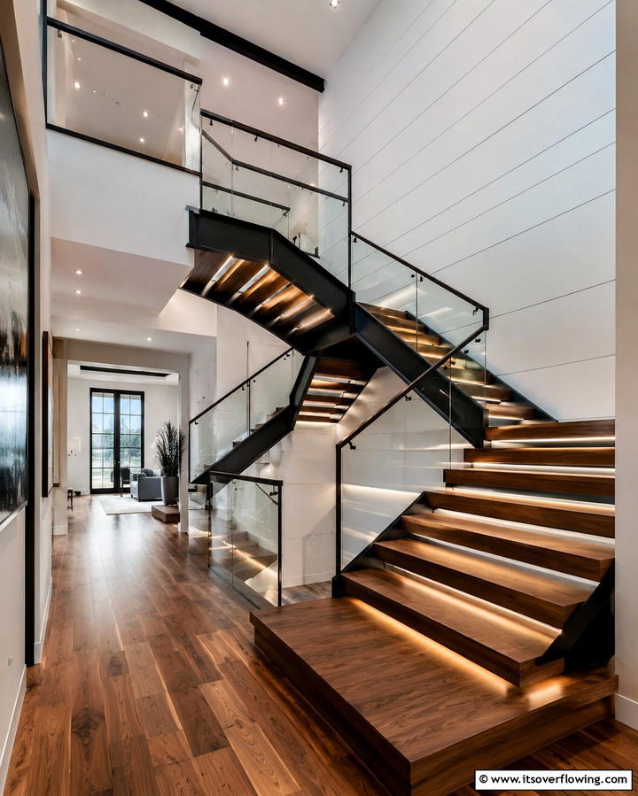 Statement StaircasesOne - 25 Townhouse Interior Design Ideas for Modern Living