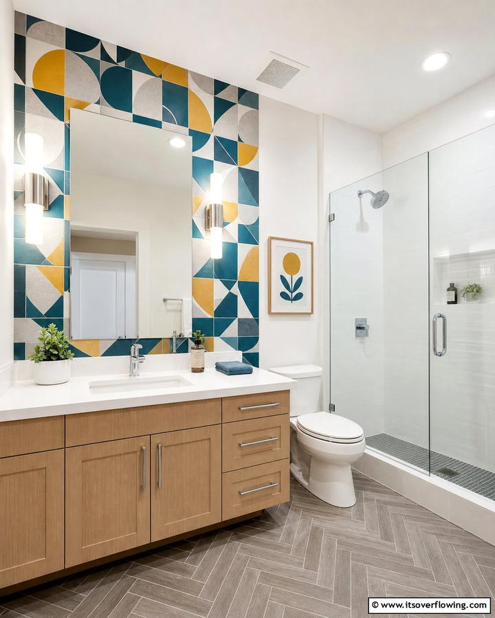 Statement Tile Walls - 25 Bathroom Remodel Ideas for a Fresh New Look