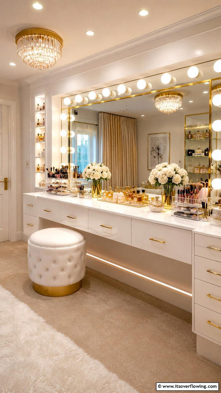 Statement Vanity Area - 30 Dressing Room Ideas for Organized Luxury