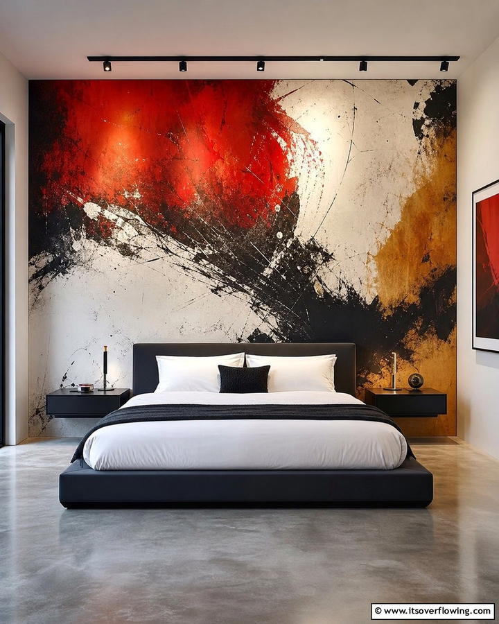 Statement Wall Art Focus - 21 Mens Bedroom Ideas for a Masculine & Modern Aesthetic