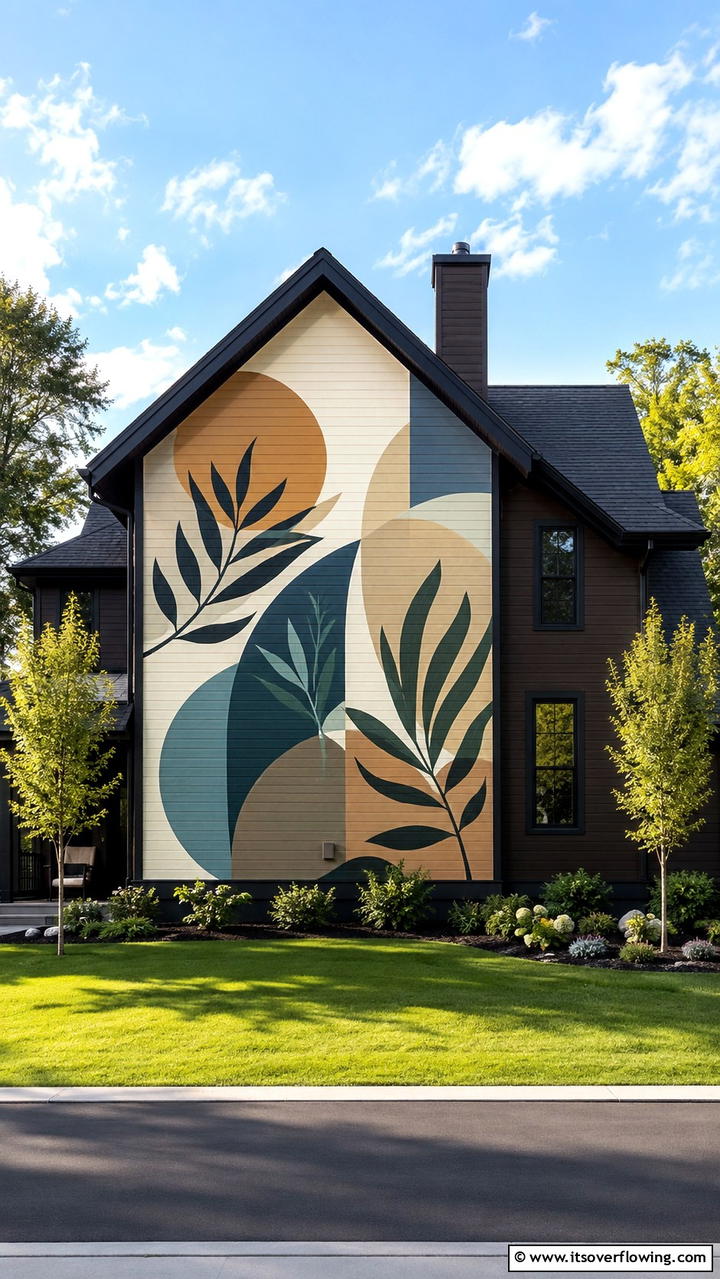 Statement Wall Murals - 30 Dark Brown House With Black Trim Exterior Design Ideas