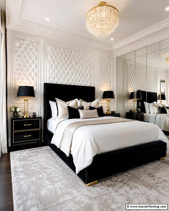 Statement Wall Panels - 25 Chanel Bedroom Ideas for a Luxurious and Chic Space
