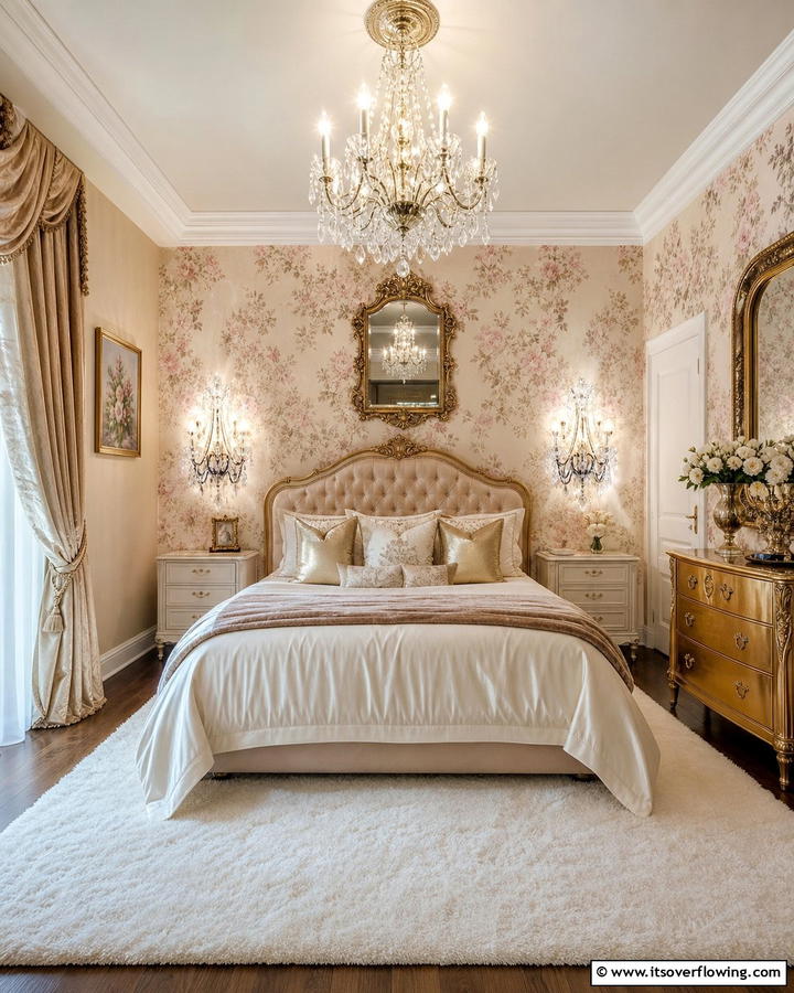 Statement Wall Sconce - 20 Blair Waldorf Bedroom Ideas- Chic & Elegant Styles