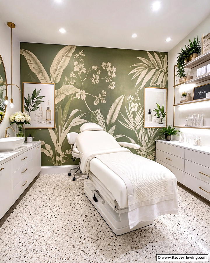 Statement Wall for Added Character - 25 Esthetician Room Ideas for a Relaxing and Professional Space
