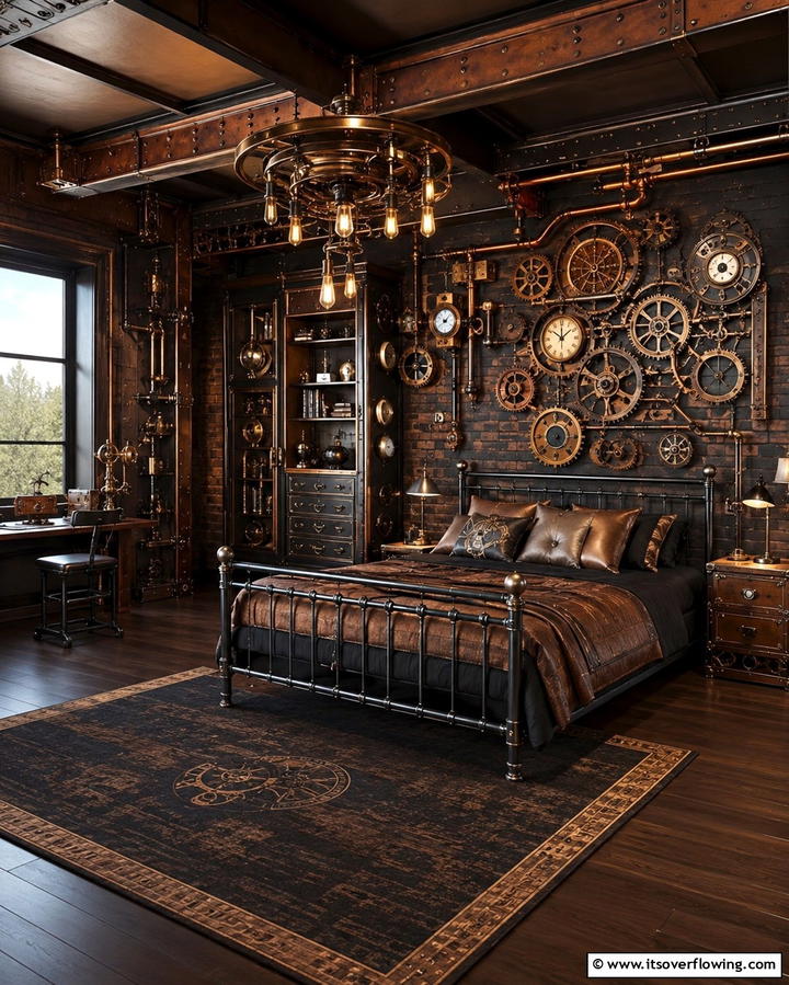 Steampunk Style - 25 Man Cave Bedroom Ideas for the Ultimate Retreat