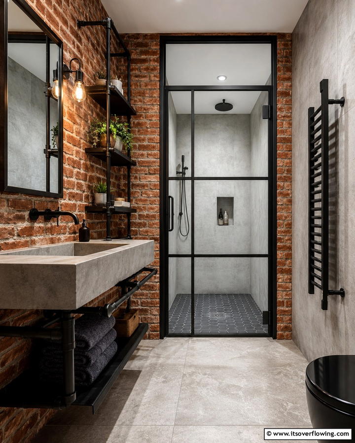 Steel Frame Doors - 25 Bathroom Door Ideas to Enhance Your Space