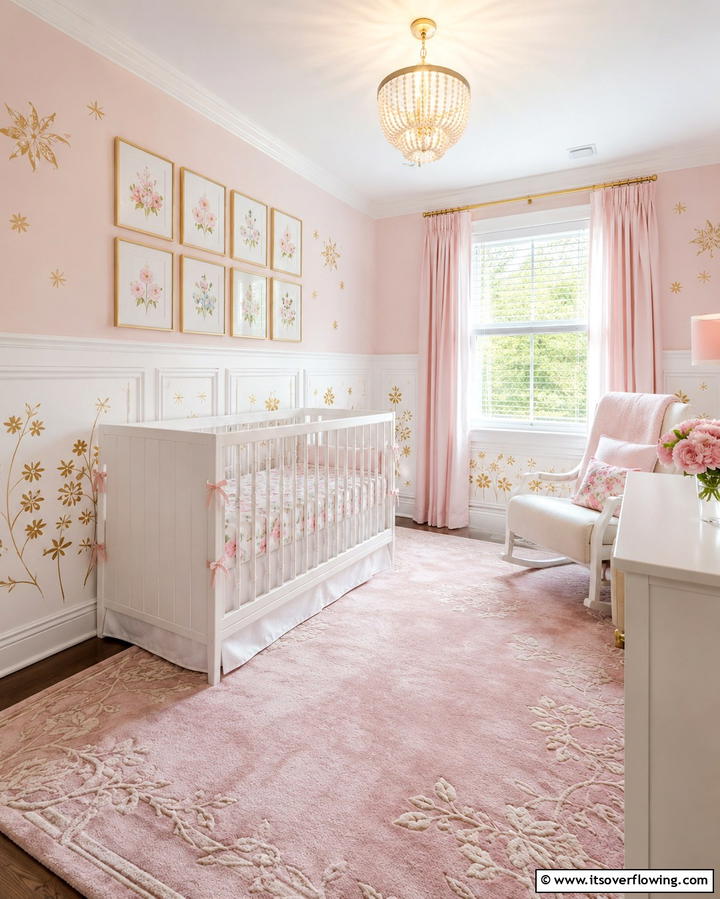 Stenciled Wainscoting - 20 Adorable Wainscoting Nursery Ideas for Your Baby’s Room
