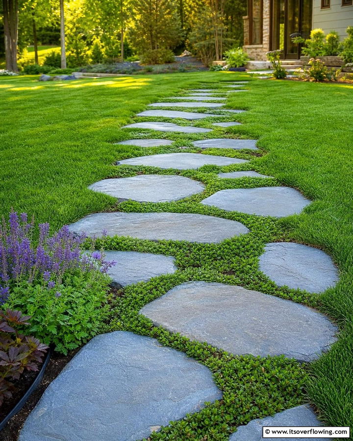 Stepping Stone Bluestone Walkway - 25 Bluestone Walkway Ideas for Your Garden