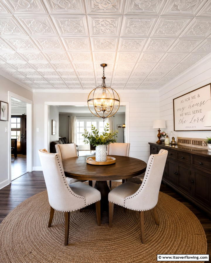 Stick On Ceiling Tiles for Easy Installation - 25 Affordable Cheap Ceiling Ideas for Your Home