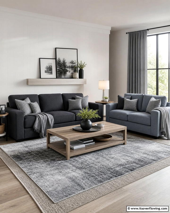 Stick to a Monochromatic Palette - 20 Mismatched Sofas in Living Room Ideas for Eclectic Style