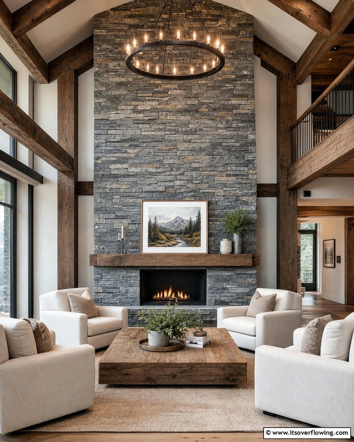 Stone Accent Wall for Natural Sophistication - 25 Feature Wall Ideas to Transform Your Space