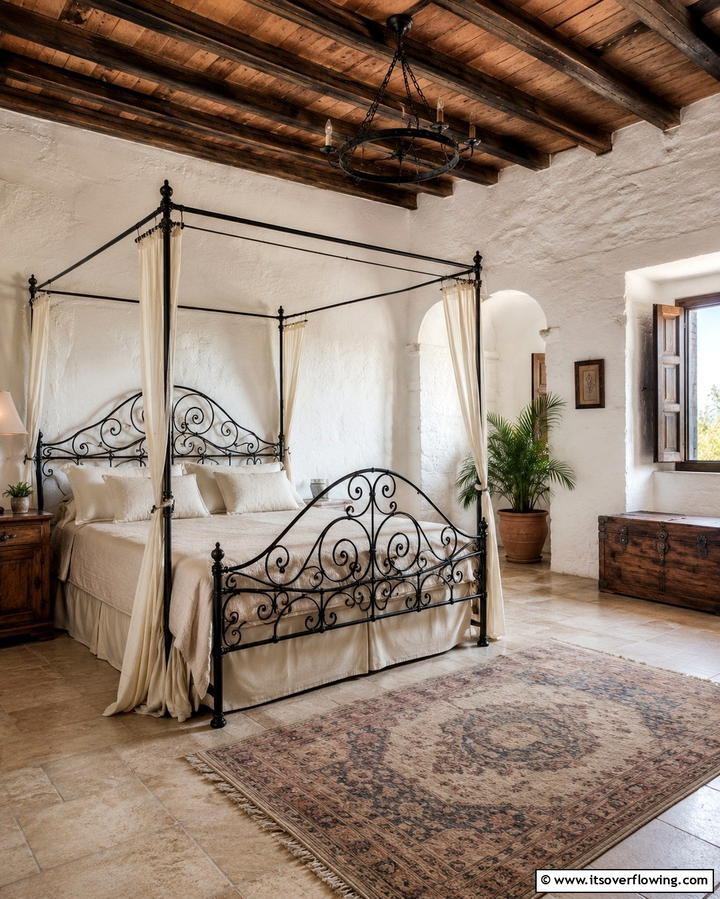 Stone Accent WallsOne - 30 Mediterranean Bedroom Ideas for Sun-Kissed Relaxation