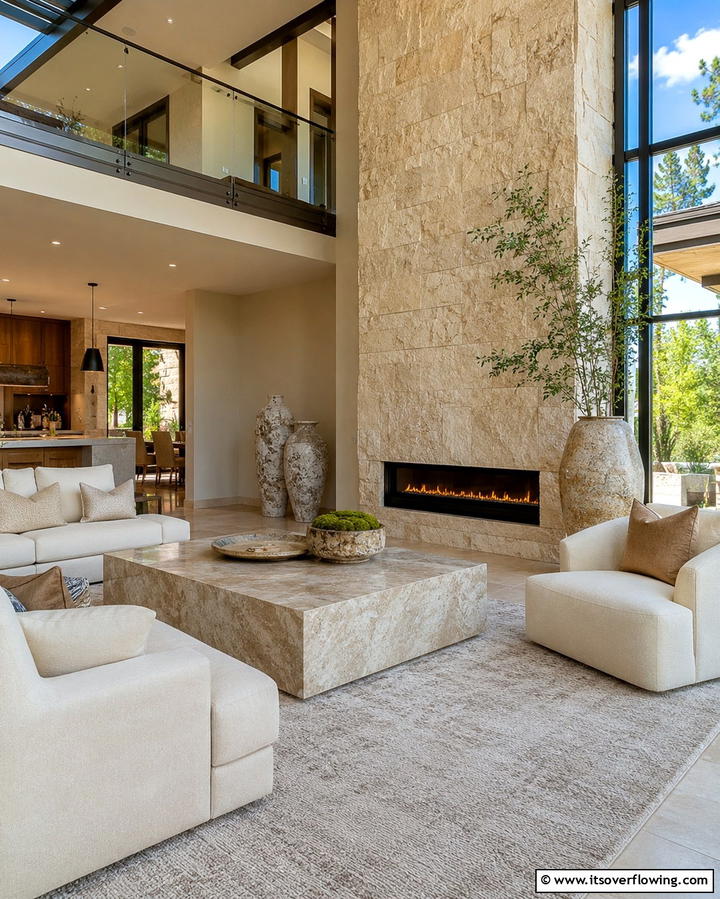 Stone Accents - 25 Organic Modern Interior Design Ideas for Your Home