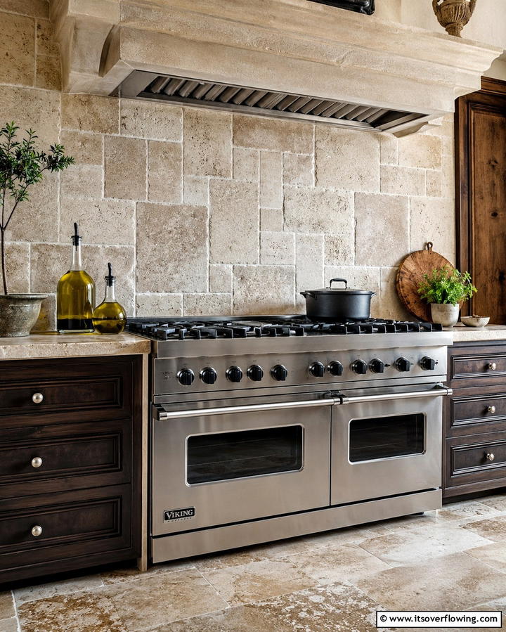 Stone Backsplash - 25 French Country Kitchen Ideas for a Charming Look