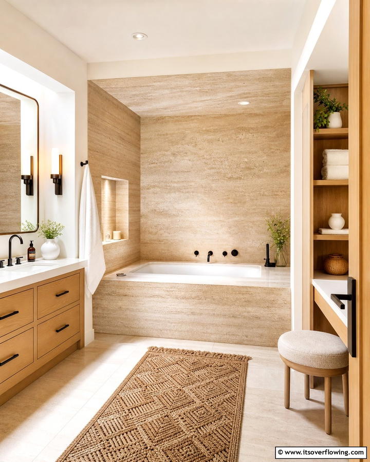 Stone Bathtub SurroundsOne - 25 Stone Bathroom Ideas for a Rustic and Elegant Look