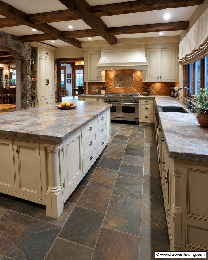 Stone Countertops - 21 Rustic Kitchen Concepts for Warm Farmhouse-Inspired Designs