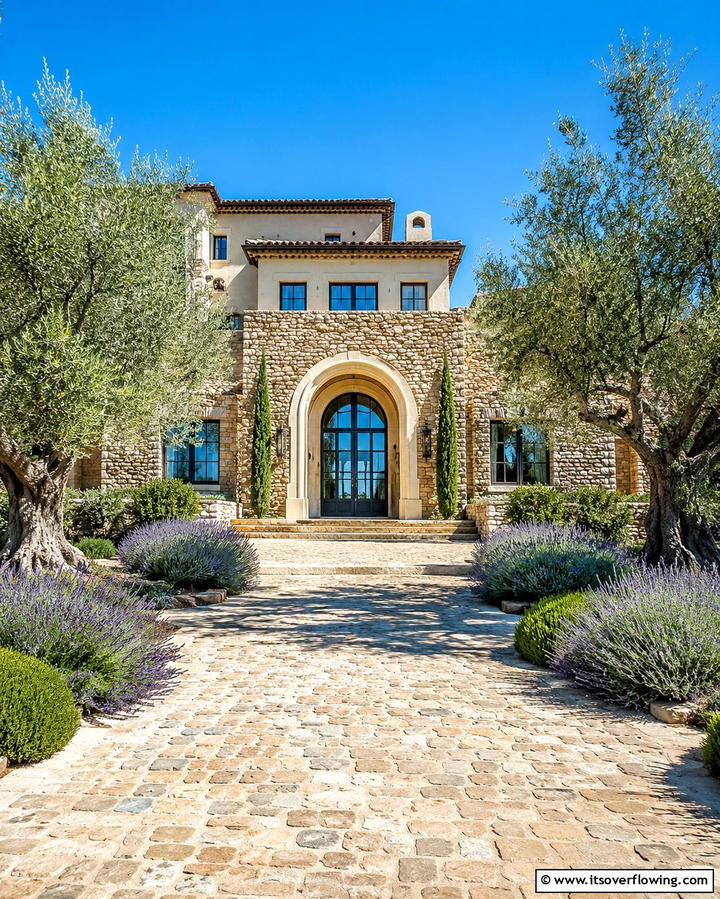 Stone Facades for Timeless Charm - 30 Mediterranean House Exterior Ideas for Coastal Charm