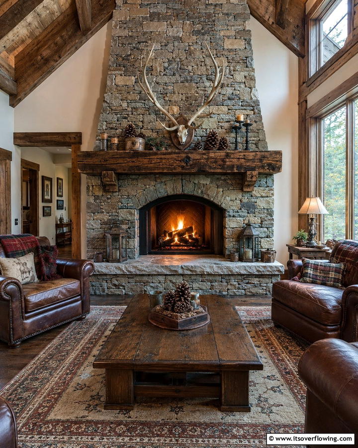 Stone Hearth Fireplace - 20 Traditional Fireplaces for a Classic Home
