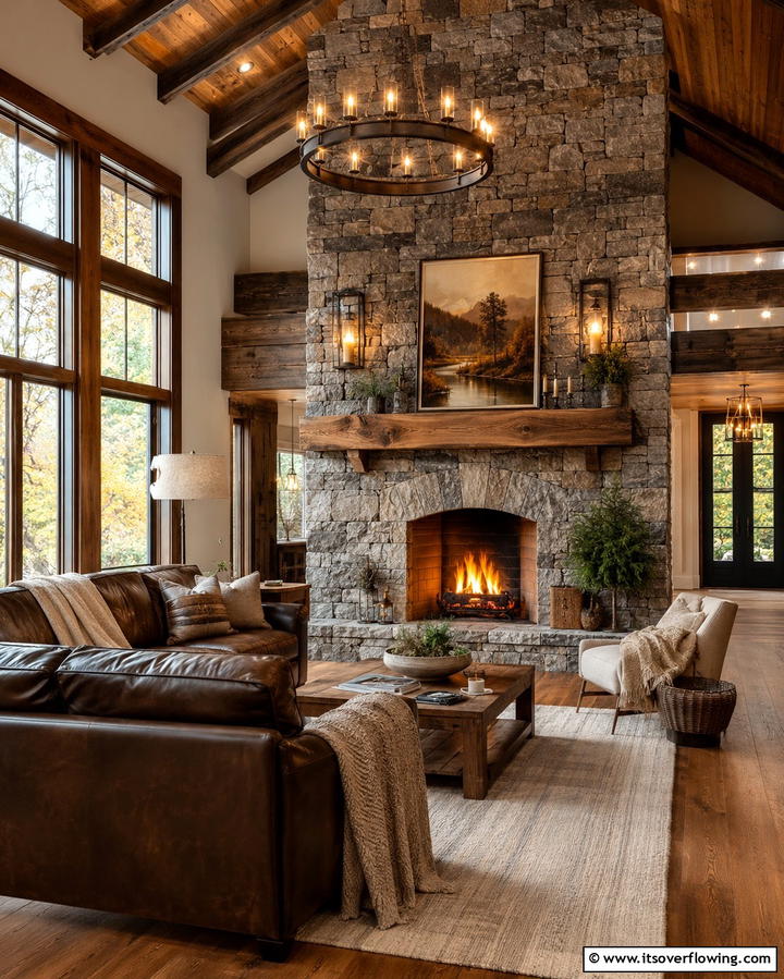 Stone Hearth Masterpiece - 25 Rustic Fireplaces to Warm Up Your Living Space