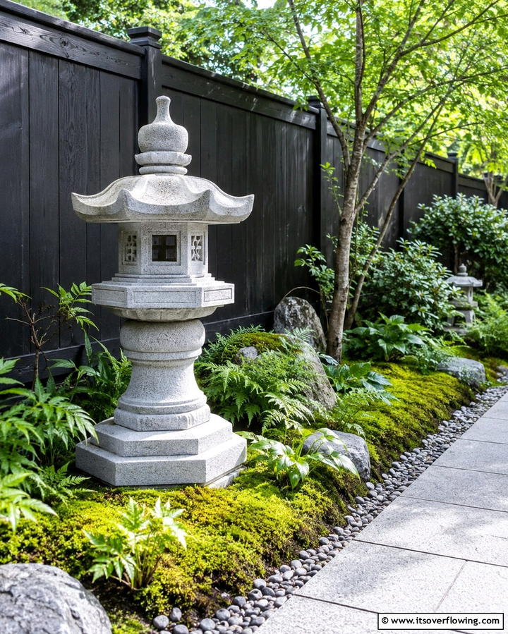 Stone Lantern AccentsOne - 30 Asian-Inspired Landscaping Ideas for Serene Gardens