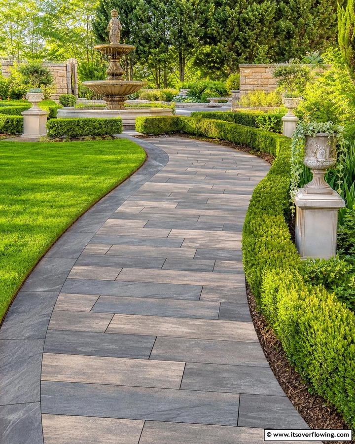 Stone Look Composite Paths - 20 Composite Walkway Ideas for a Durable and Beautiful Path
